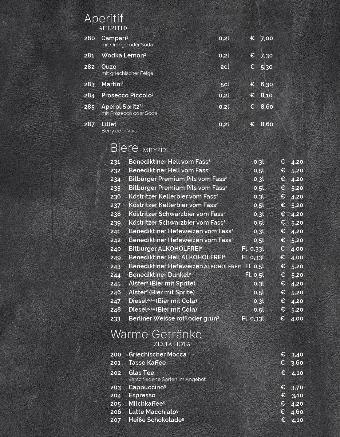 Restaurant Irodion Schöneiche bei Berlin Speisekarte 7