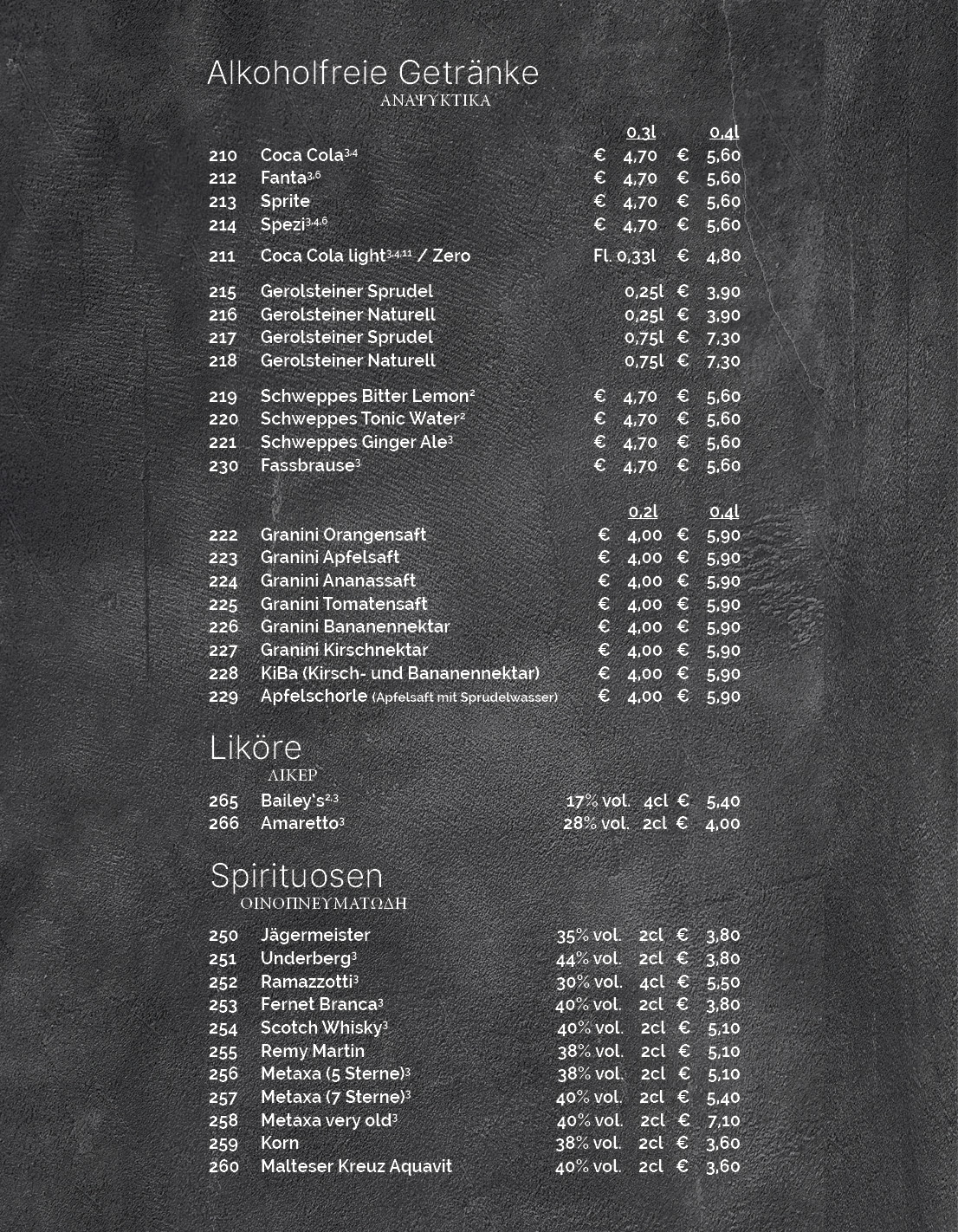 Restaurant Irodion Schöneiche bei Berlin Speisekarte 8